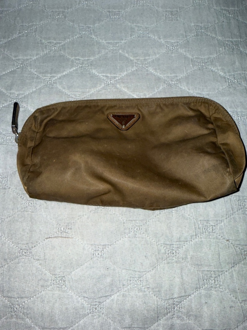 Prada Nylon Makeup bag in color Brown